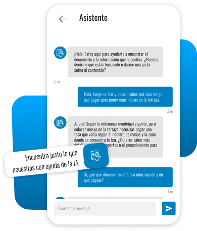 Integración de un asistente de Inteligencia Artificial (IA) en Aiora, mostrando la funcionalidad de inteligencia artificial en la plataforma."