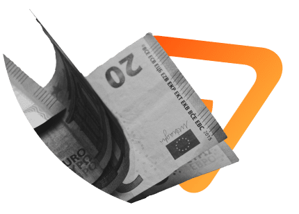 Billetes de euros con el fondo de Erpin centrales de compra
