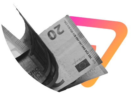 Billetes de euros con el fondo de Erpin centros de estética