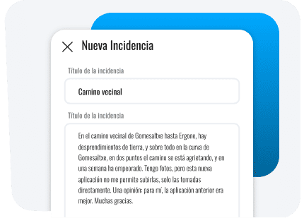 Pantalla de Aiora mostrando el registro y seguimiento de incidencias en el sistema.