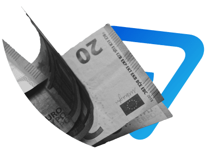 Billetes de euros con el fondo de Erpin industria