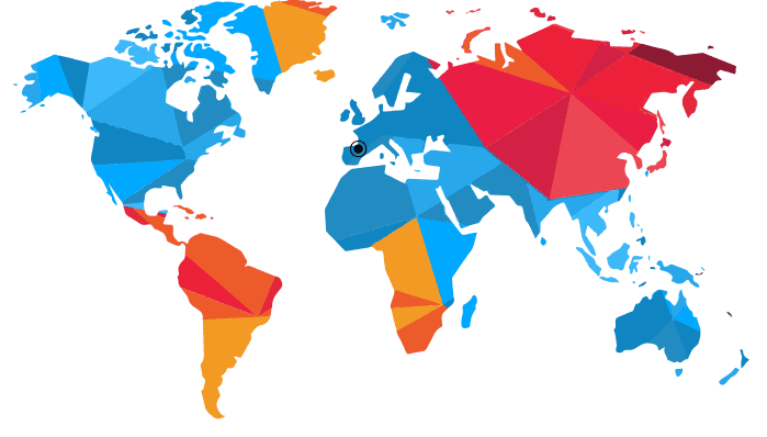 Mapa mostrando las ubicaciones geográficas de clientes y servicios de Zitu.