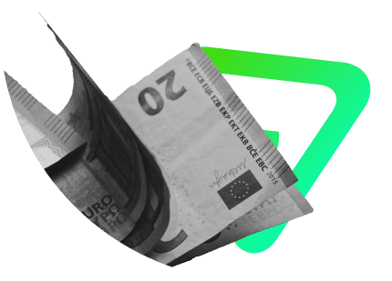 Billetes de euros con el fondo de Erpin Herboristeria