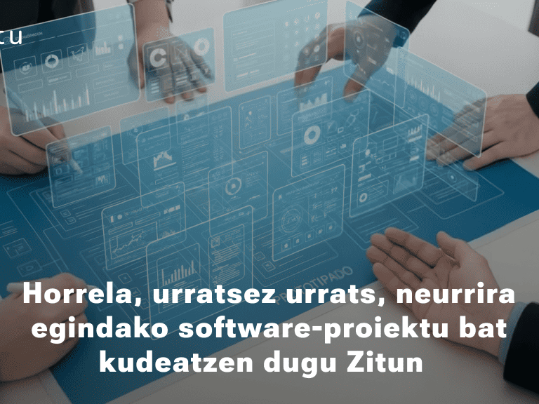 Horrela, urratsez urrats, neurrira egindako software-proiektu bat kudeatzen dugu Zitun